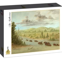 Grafika George Catlin : L'expedition de La Salle En entrant dans le Mississippi à Canoës le 6 février 1682,* De 2 000 Pièces|De 2 000 Pièces