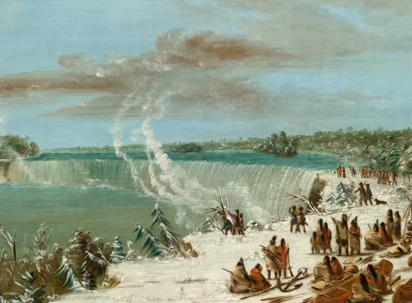 Grafika George Catlin : Portage Autour des chutes de Niagara à Table Rock, 1847-1848* De 2 000 Pièces|De 2 000 Pièces