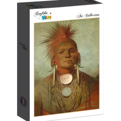 Grafika Kids George Catlin : See-non-ty-a, Homme Medecine de l'Iowa Medicine Man, 1844-1845*Enfant Art|Dès 6 Ans : 50 À 100 Pièces