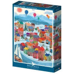 Pieces & Peace Heln.illustration - Village d'Hiver* Avions Et Objets Volants|Montagnes