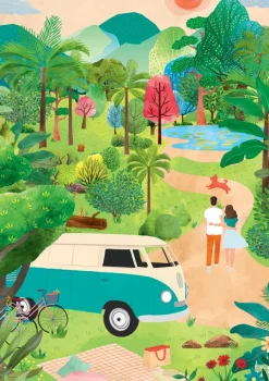 Pieces & Peace Heln.illustration - Voyage d'Eté* Voitures, Motos Et Camions|Forêts, Fleurs Et Jardins