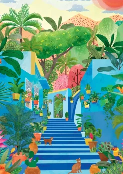 Pieces & Peace Heln.illustration - Paradis Bleu* Chats|Déco Et Objets