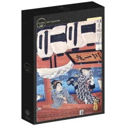 Grafika Hiroshige - Evening Cool and Fireworks at Ryogoku, 1847*Femme Pays D'Asie|Hommes Et Femmes