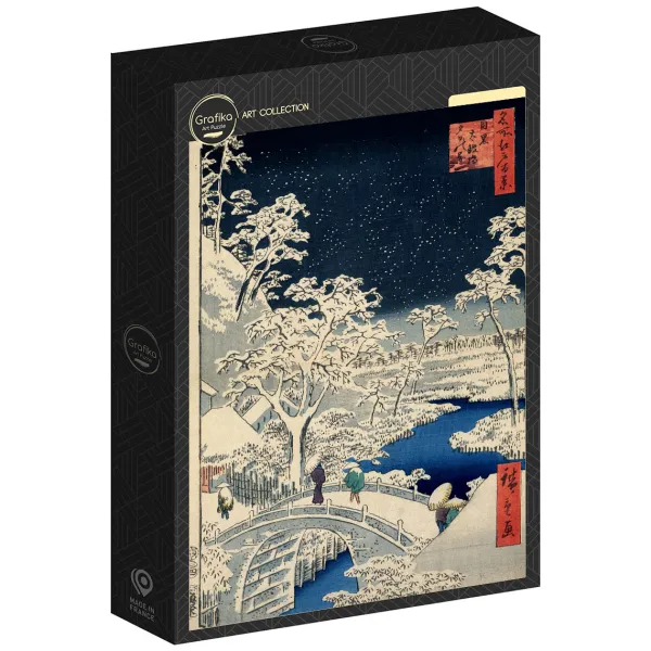 Grafika Hiroshige Utagawa - Utagawa Hiroshige - Drum bridge at Meguro and Sunset Hill, 1857* Art|De 1 000 Pièces