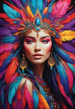 Bluebird Puzzle Indian Beauty*Femme Hommes Et Femmes|Forêts, Fleurs Et Jardins