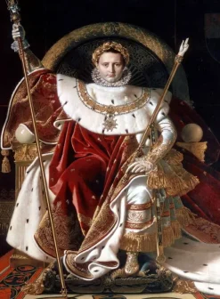 Grafika Ingres Jean-Auguste-Dominique - Jean-Auguste-Dominique Ingres : Napoléon sur le trône impérial, 1806* De 2 000 Pièces|De 2 000 Pièces
