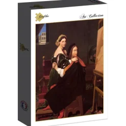 Grafika Ingres Jean-Auguste-Dominique - Jean-Auguste-Dominique Ingres : Raphaël et la Fornarina, 1814* De 2 000 Pièces|De 2 000 Pièces