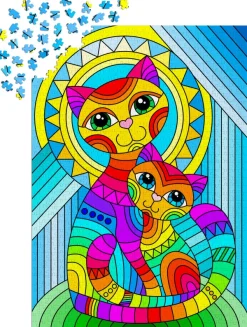 Enjoy Puzzle Inseparable Cat and Kitten* Chats|De 1 000 Pièces