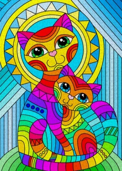 Enjoy Puzzle Inseparable Cat and Kitten* Chats|De 1 000 Pièces