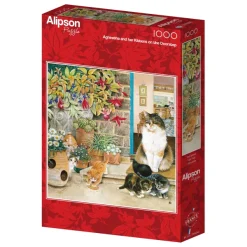 Alipson Puzzle IVORY CATS - Agneatha et ses Chatons sur le Pas de la Porte* Chats|Carré