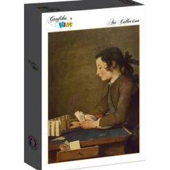 Grafika Kids Jean Siméon Chardin : Le Château de Cartes, 1737*Enfant Art|Dès 6 Ans : 50 À 100 Pièces