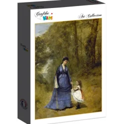 Grafika Kids Jean-Baptiste-Camille Corot : Madame Stumpf et sa fille, 1872*Enfant Art|Dès 6 Ans : 50 À 100 Pièces