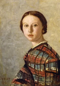 Grafika Kids Jean-Baptiste-Camille Corot : Portrait de Jeune Fille, 1859*Enfant Art|Dès 6 Ans : 50 À 100 Pièces