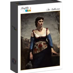 Grafika Kids Jean-Baptiste-Camille Corot : Agostina, 1866*Enfant Art|Dès 6 Ans : 50 À 100 Pièces