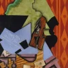Grafika Kids Juan Gris: Violon et Cartes à Jouer sur une Table, 1913*Enfant Art|Dès 6 Ans : 50 À 100 Pièces