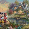 Schmidt Spiele Kinkade Thomas - Thomas Kinkade, Disney-Sweethearts Mickey & Minnie*Enfant Puzzles Pour Enfants|Cottages Et Châlets