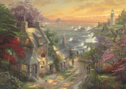 Schmidt Spiele Kinkade Thomas - Thomas Kinkade - Le Cottage et le Phare* De 3 000 Pièces|De 3 000 Pièces