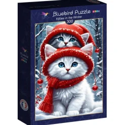 Bluebird Puzzle Kitties in the Winter* Chats|Neige