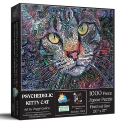 SunsOut Kitty Cat Psychédélique* Chats|De 1 000 Pièces