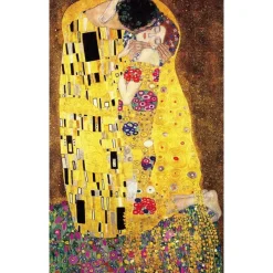 Puzzle Michèle Wilson Klimt Gustav - Puzzle en Bois Découpé à la Main - Klimt : Le Baiser*Femme Puzzles Adultes|Pièces Difficiles