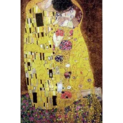 Puzzle Michèle Wilson Klimt Gustav - Puzzle en Bois Découpé à la Main - Klimt : Le Baiser*Femme Puzzles Adultes|Pièces Difficiles