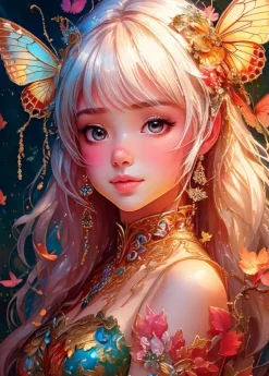 Bluebird Puzzle La Fille aux Papillons*Femme Hommes Et Femmes|Dès 9 Ans : 251 À 399 Pièces