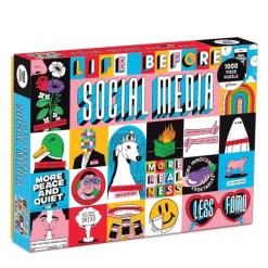 Galison La Vie Avant les Médias Sociaux - Puzzle 1000 Pièces*Femme Rétros Et Nostalgie|Humour, Satire Et Wasgij