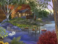 SunsOut Lac du Souvenir*Femme Animaux De La Forêt|Déco Et Objets