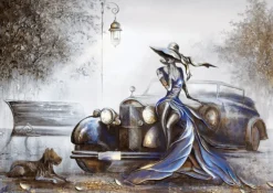 Magnolia Lady in Blue*Femme Voitures, Motos Et Camions|Hommes Et Femmes