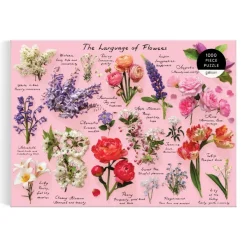 Galison Langage des Fleurs - Puzzle 1000 pièces* Forêts, Fleurs Et Jardins|De 1 000 Pièces