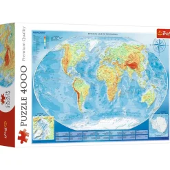 Trefl Large Physical Map of the World* De 4 000 À 5 000 Pièces|De 4 000 À 5 000 Pièces