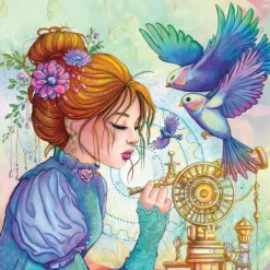 Grafika Laure Phelipon - La Fille aux Oiseaux*Femme Oiseaux|Hommes Et Femmes