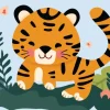 Bluebird Puzzle Le Bébé Tigre*Enfant Animaux Sauvages|Dès 4 Ans : 21 À 30 Pièces