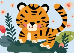 Bluebird Puzzle Le Bébé Tigre*Enfant Animaux Sauvages|Dès 4 Ans : 21 À 30 Pièces