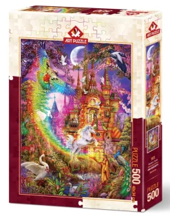 Art Puzzle Le Château Arc-en-Ciel* Licornes|Châteaux Et Palaces