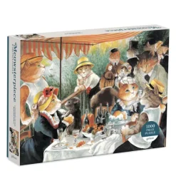 Galison Le Déjeuner des Canotiers Meowsterpiece - 1000 Piece Puzzle*Femme Chats|Humour, Satire Et Wasgij