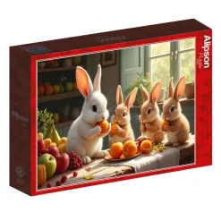 Alipson Puzzle Le Festin des Petits Lapins* Déco Culinaire|De 1 000 Pièces