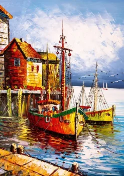Art Puzzle Le Port Orange* Bateaux|Ports