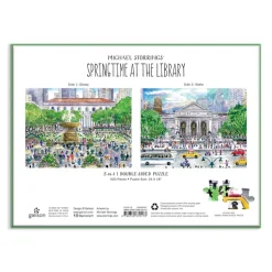 Galison Le Printemps à la Bbibliothèque - Puzzle Double Face de 500 Pièces* Pièces Recto-Verso|Villes Et Villages