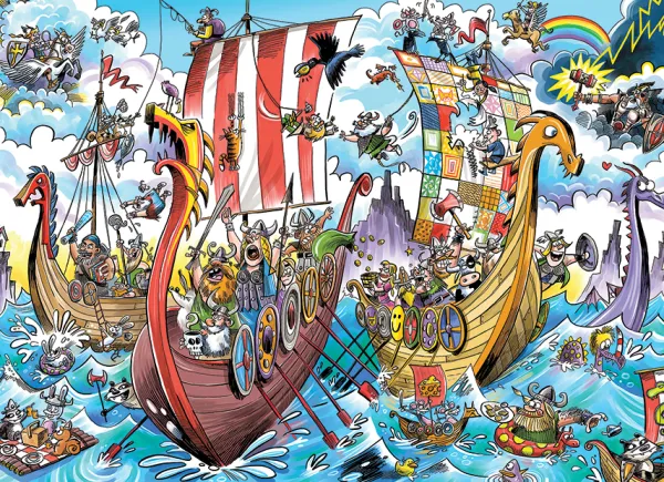 Cobble Hill Le voyage des Vikings*Enfant Bateaux|Puzzles Pour Enfants