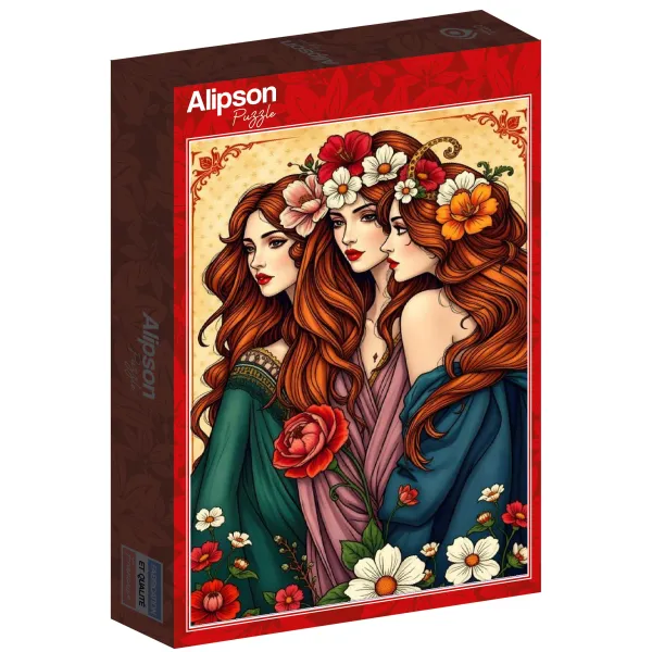 Alipson Puzzle Les Trois Muses aux Fleurs*Femme Hommes Et Femmes|Forêts, Fleurs Et Jardins