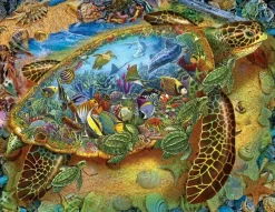 SunsOut Lewis T. Johnson - Sea Turtle World* Animaux Marins|Fonds Marins