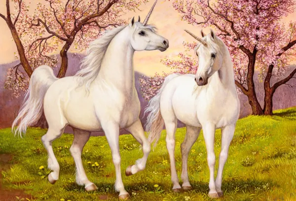 Castorland Licornes Amoureuses*Femme Licornes|Amour Et Tendresse