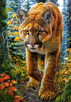 Castorland Lion des Montagnes dans la Forêt* De 1 500 Pièces|De 1 500 Pièces