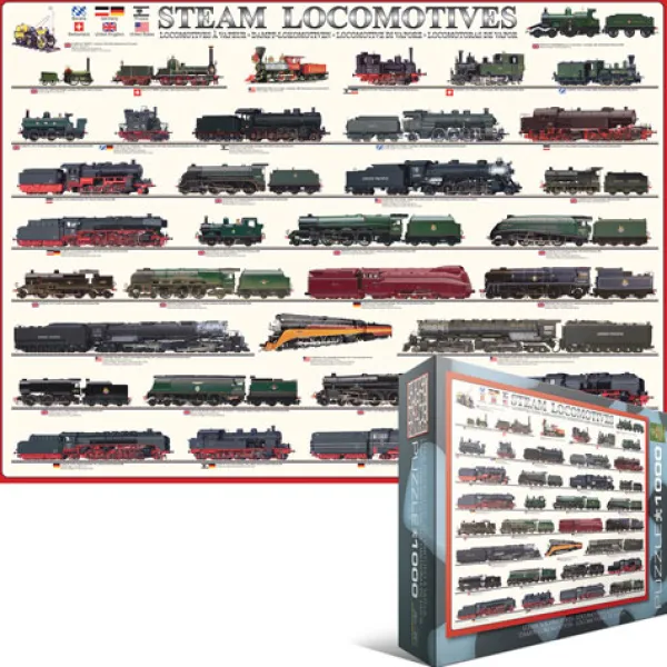Eurographics Locomotives à vapeur* Trains|De 1 000 Pièces