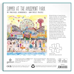 Galison L'Été au Parc d'Attractions - Puzzle 500 Pièces* De 4 000 À 5 000 Pièces|De 4 000 À 5 000 Pièces