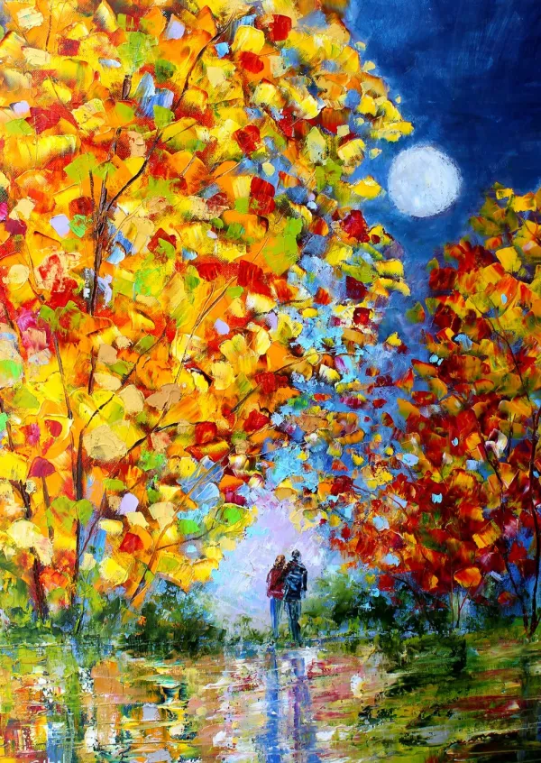 Enjoy Puzzle Lune d'Automne*Femme Amour Et Tendresse|Soleil, Lune