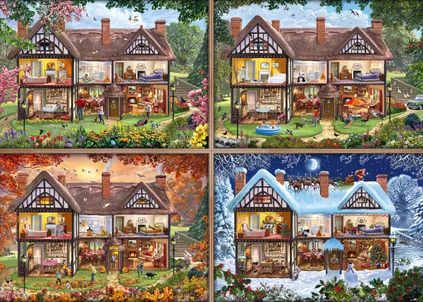 Schmidt Spiele Maison aux Différentes Saisons* De 2 000 Pièces|De 2 000 Pièces