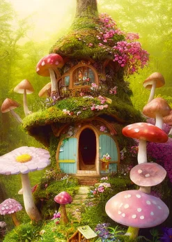 Alipson Puzzle Maison Champignon* Cottages Et Châlets|Forêts, Fleurs Et Jardins