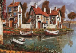 Art Puzzle Maisons à Cerchio, Italie* Villes Et Villages|France